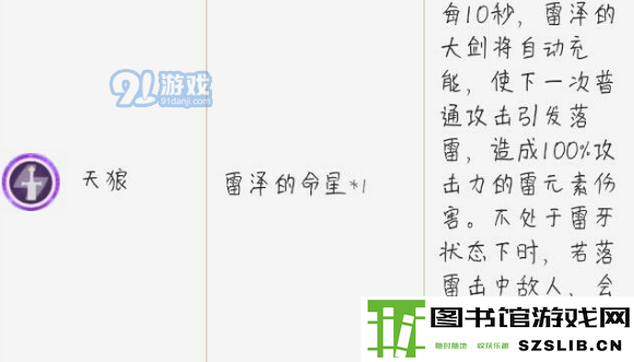 原神雷泽命之座提升效果 雷泽命之座分析